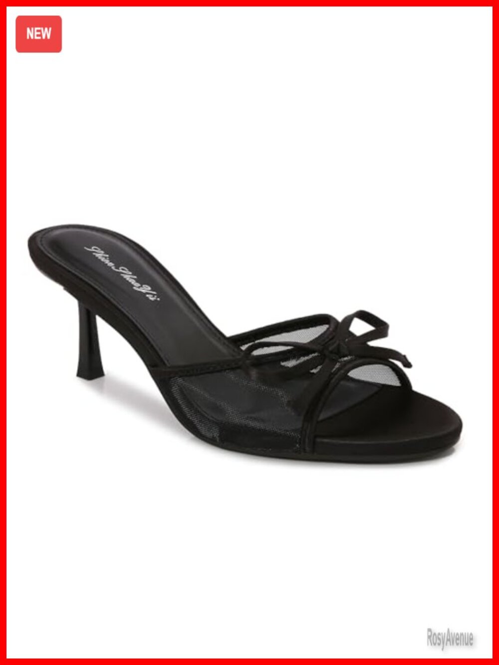 Vintage Bow Kitten Heel Mules Slip On Backless Sandals Women's Party Shoes